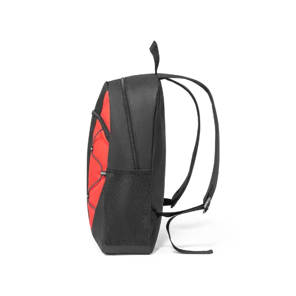 Mochila personalizada em nylon com detalhes coloridos